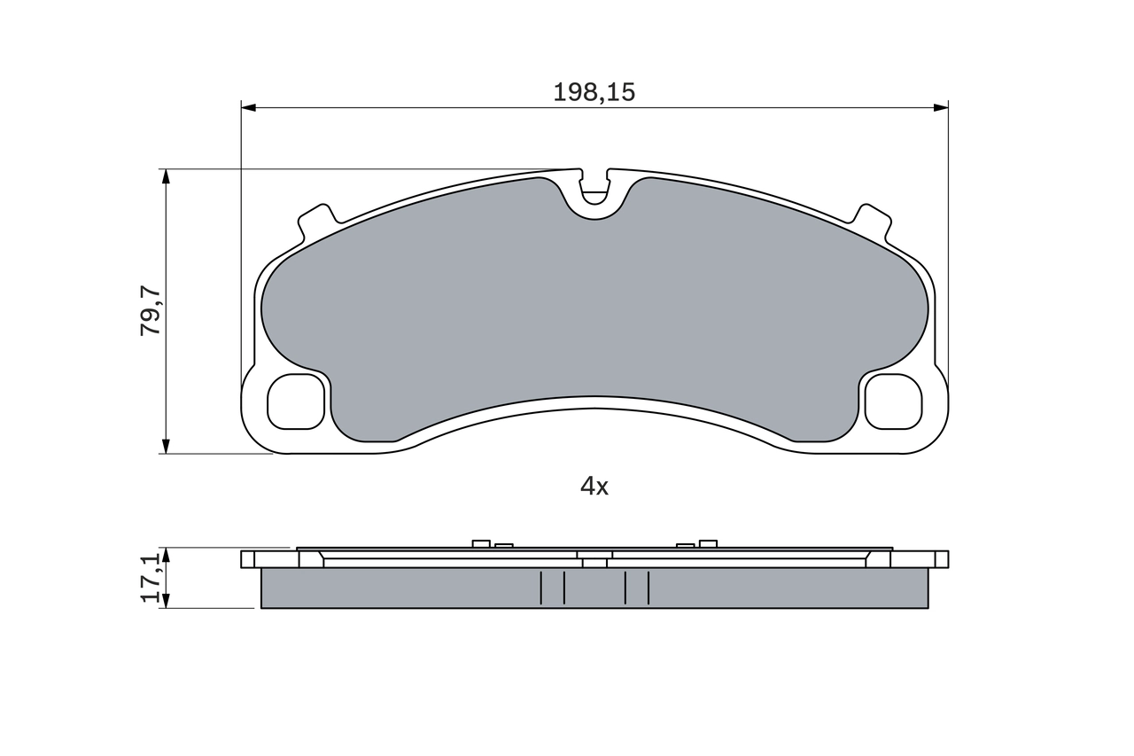 Kit de plaquettes de frein, frein à disque BOSCH 0 986 424 925