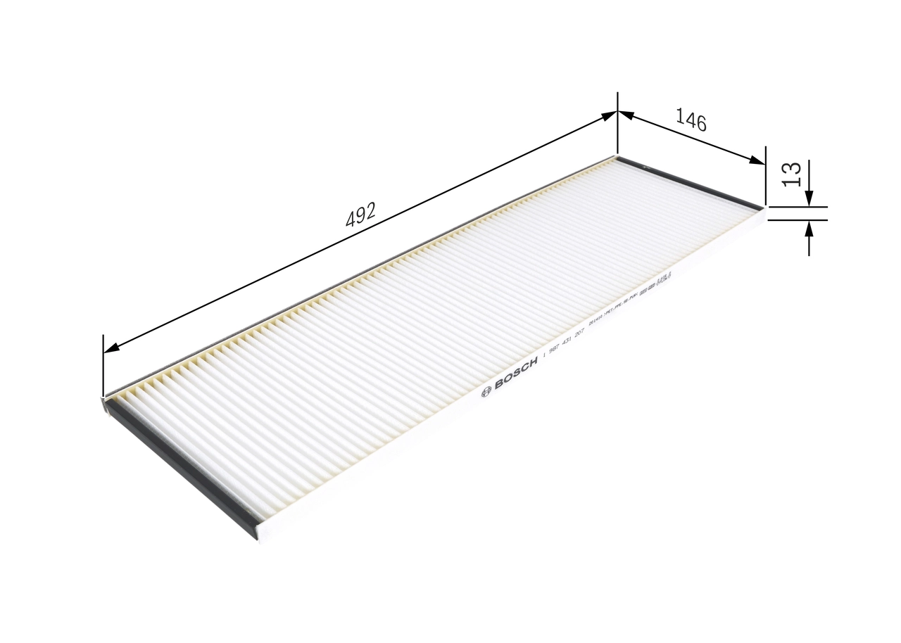 Filtre, air de l'habitacle BOSCH 1 987 431 207