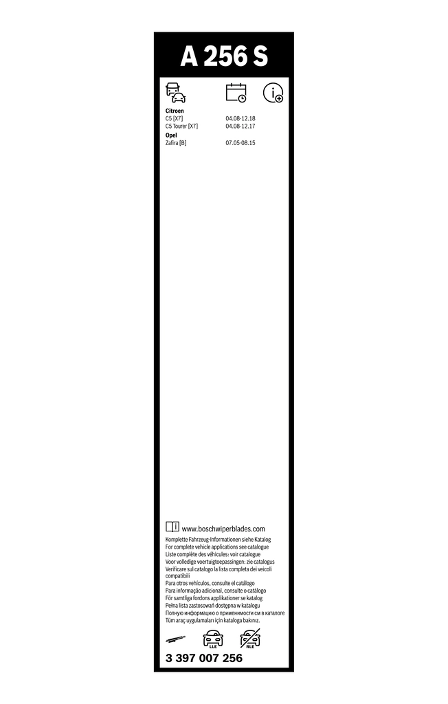 BOSCH 3 397 007 256 — Щітка склоочисника