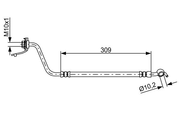 Flexible de frein BOSCH 1 987 481 878