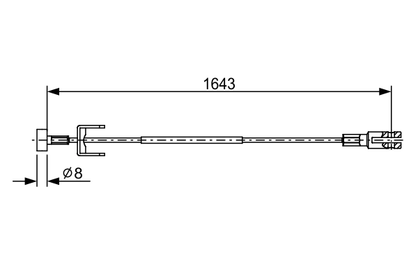 BOSCH 1 987 482 634 — Трос ручного гальма
