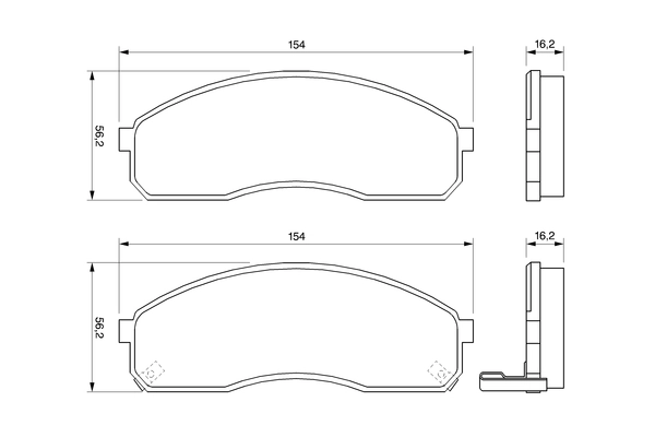 Kit de plaquettes de frein, frein à disque BOSCH 0 986 424 714
