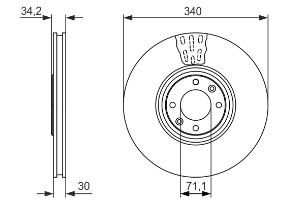 Disque de frein BOSCH 0 986 479 093