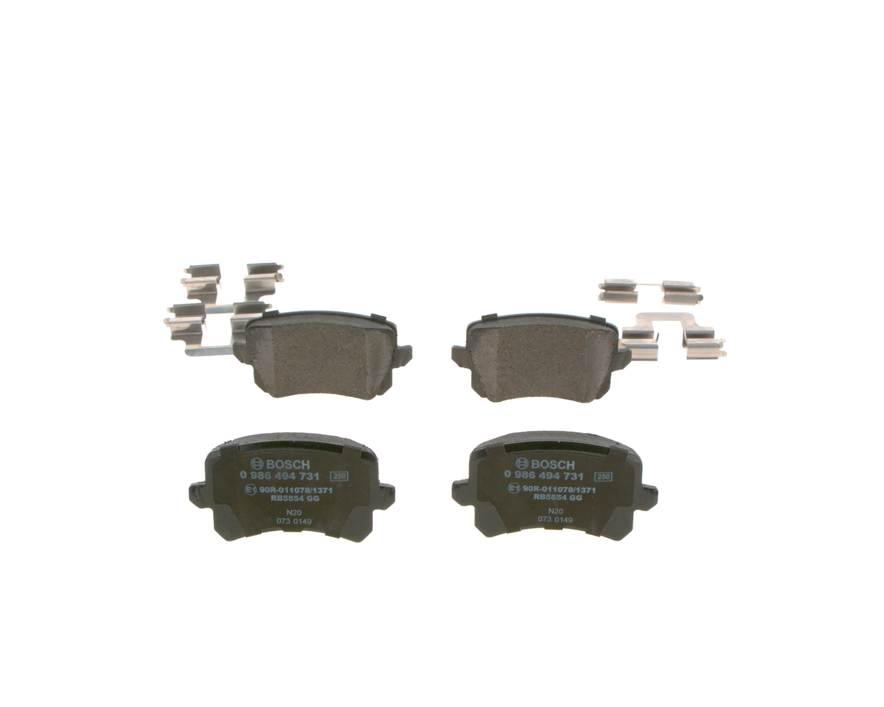 Комплект гальмівних колодок BOSCH (0986494731)