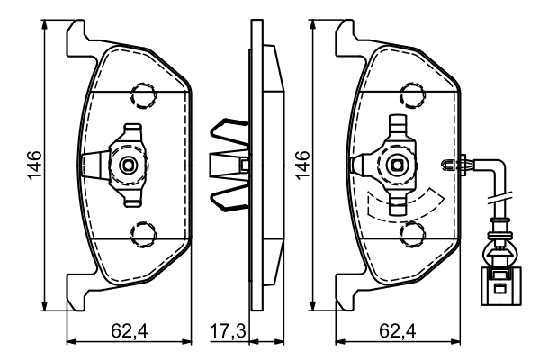 BOSCH 0 986 494 721 — Гальмівні колодки, дискові