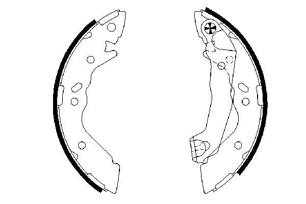 Jeu de mâchoires de frein BOSCH 0 986 487 581
