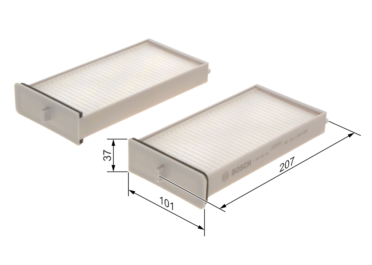 Filtre, air de l'habitacle BOSCH 1 987 435 119