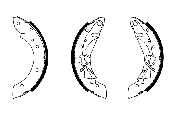 Jeu de mâchoires de frein BOSCH 0 986 487 552