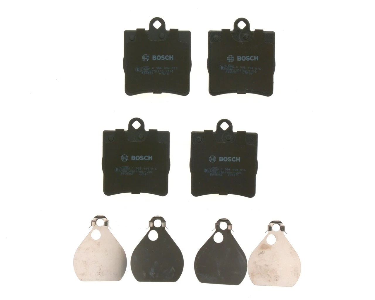 Kit de plaquettes de frein, frein à disque BOSCH 0 986 494 016
