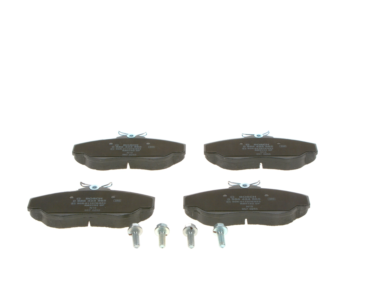 Kit de plaquettes de frein, frein à disque BOSCH 0 986 424 565