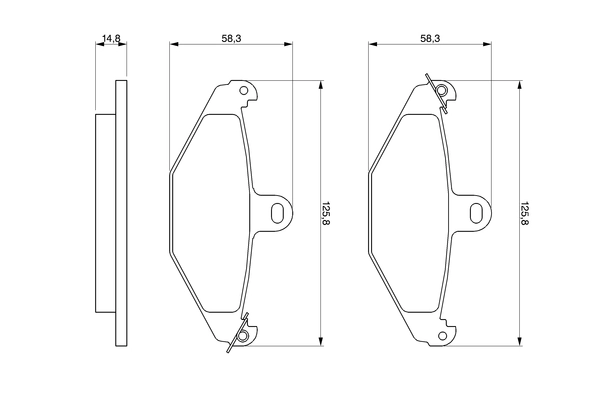 Kit de plaquettes de frein, frein à disque BOSCH 0 986 461 148