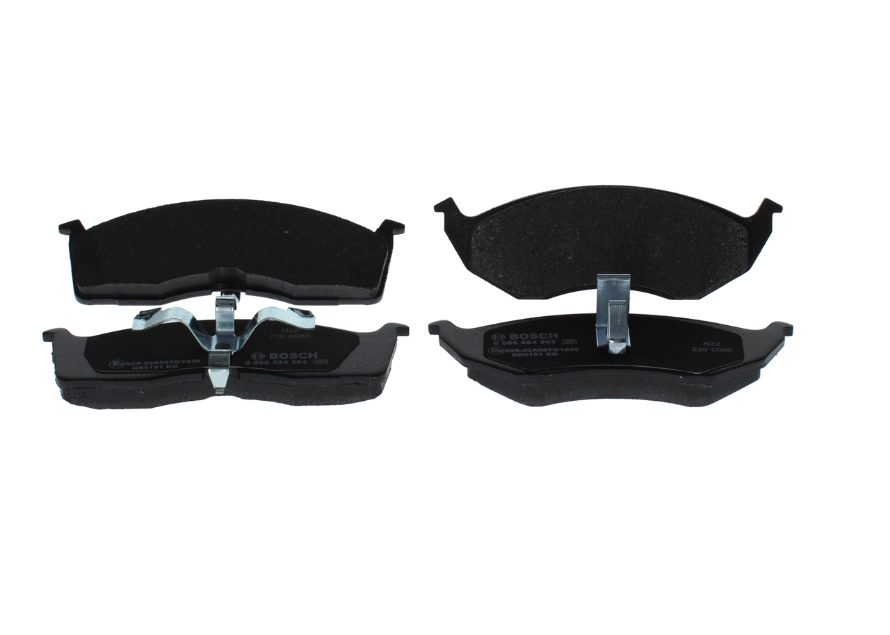 Kit de plaquettes de frein, frein à disque BOSCH 0 986 424 363