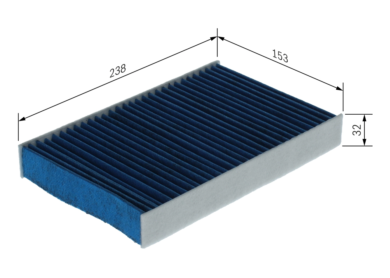 Filtre, air de l'habitacle BOSCH 0 986 628 650