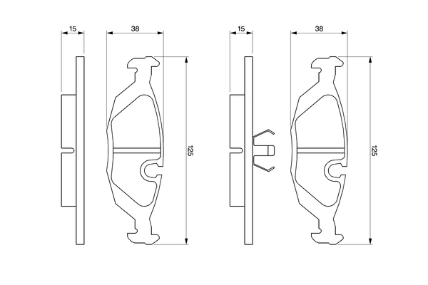 Kit de plaquettes de frein, frein à disque BOSCH 0 986 460 996