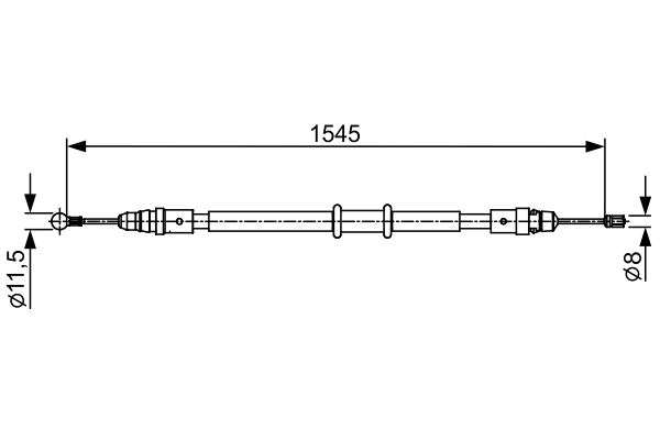 BOSCH 1 987 482 551 — Трос ручного гальма