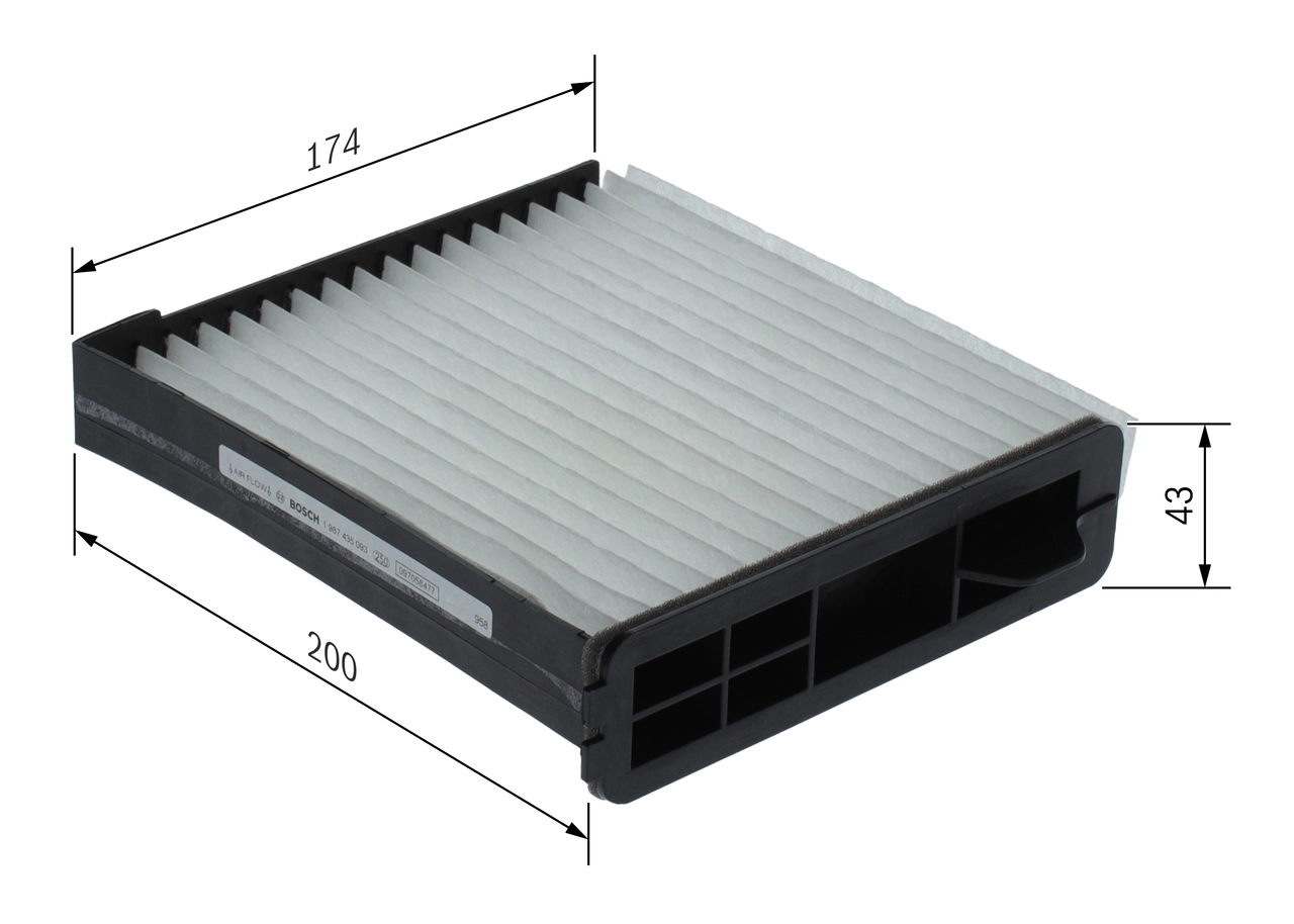 Filtre, air de l'habitacle BOSCH 1 987 435 093