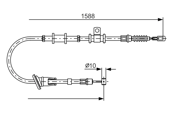 BOSCH 1 987 482 246 — Трос ручного гальма