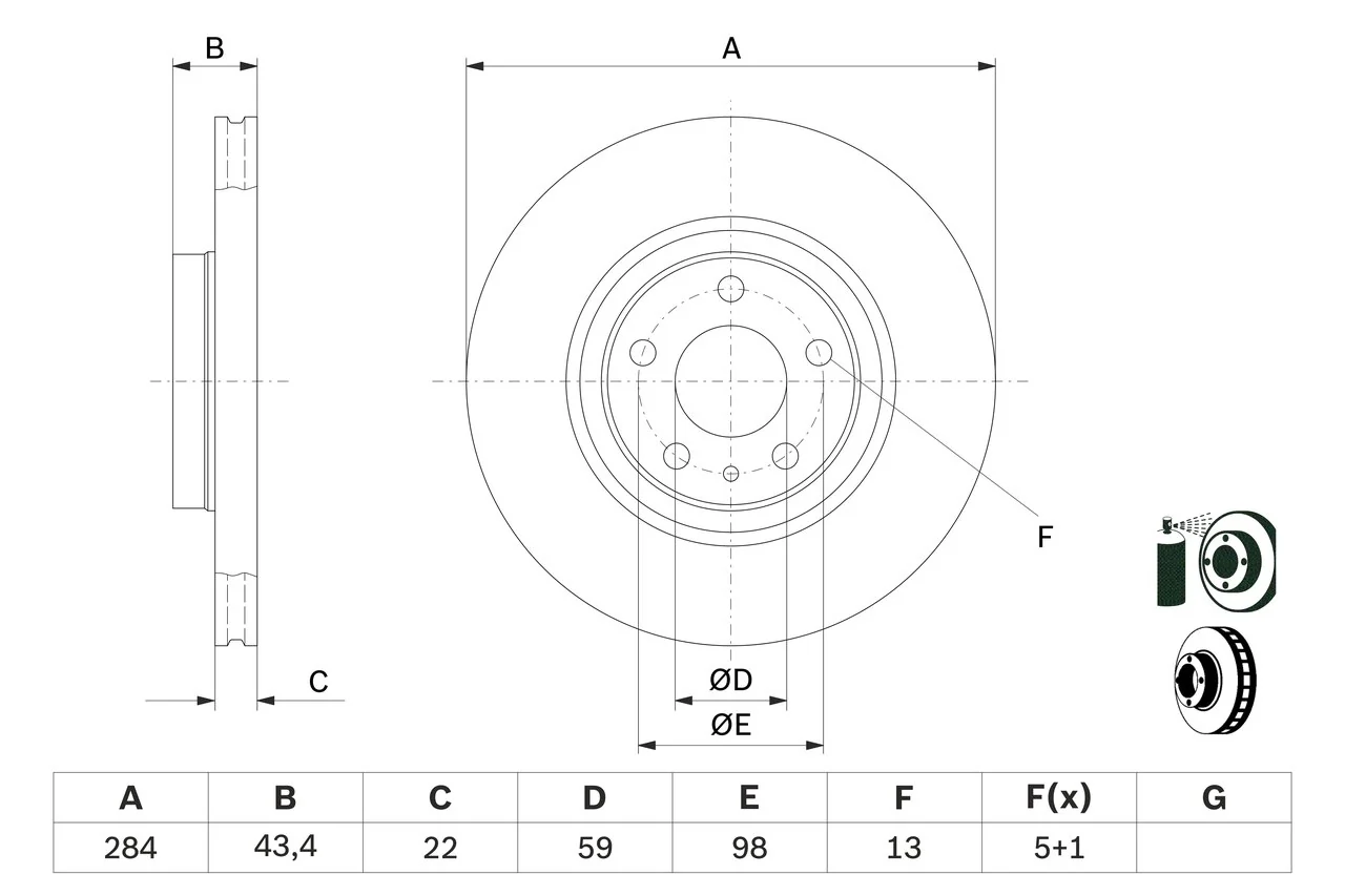 Disque de frein BOSCH 0 986 478 521