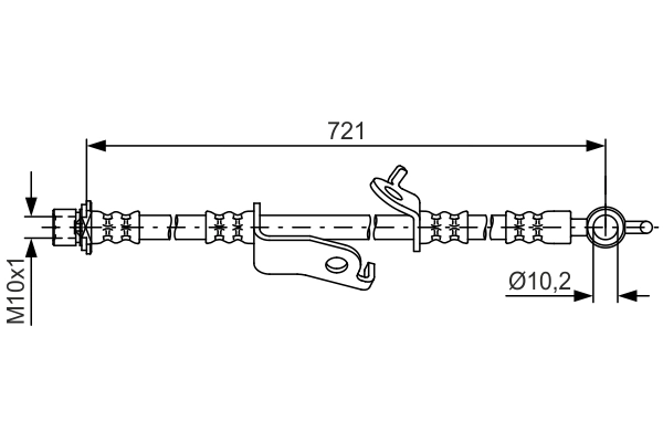 Flexible de frein BOSCH 1 987 481 636
