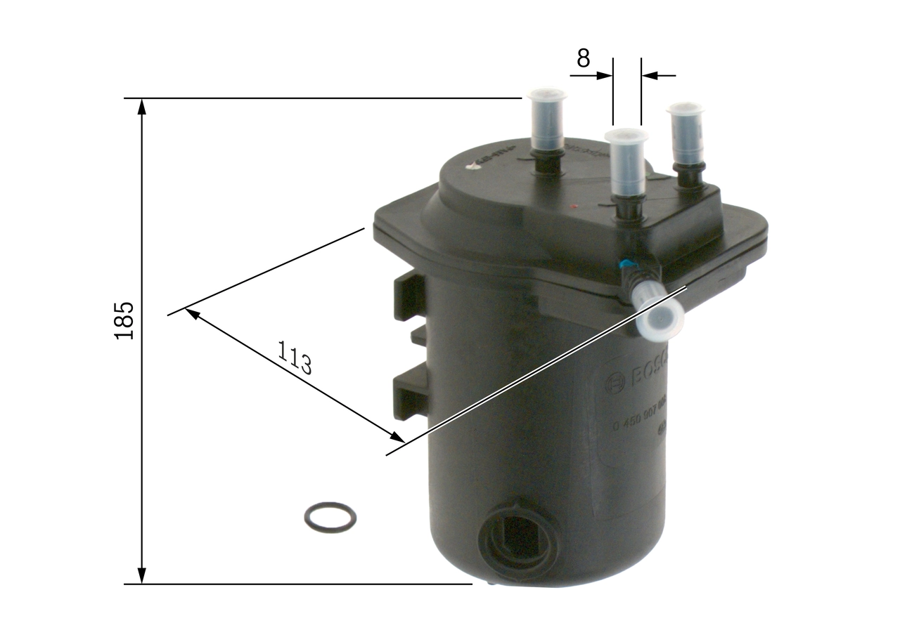 Filtre à carburant BOSCH 0 450 907 008