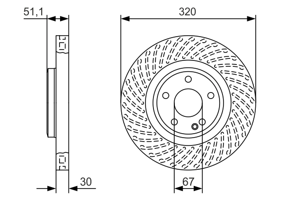 BOSCH 0 986 479 A59 — Гальмівний диск