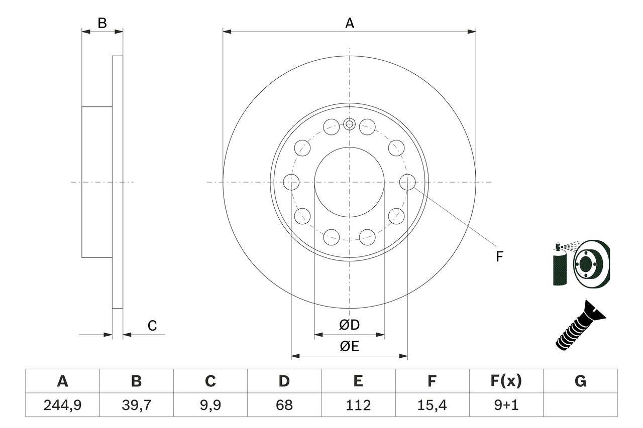 Disque de frein BOSCH 0 986 478 986