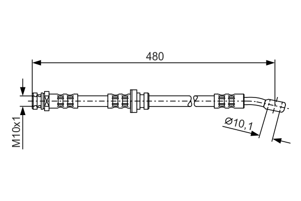 Flexible de frein BOSCH 1 987 481 065