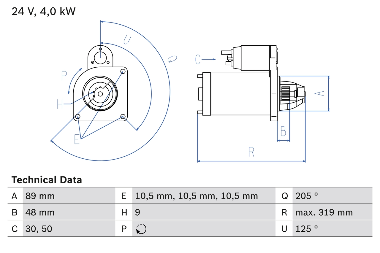 Démarreur BOSCH 0 986 017 240