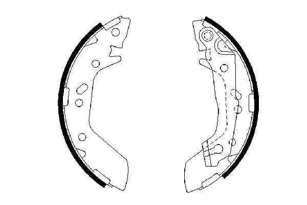 Jeu de mâchoires de frein BOSCH 0 986 487 655