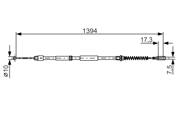 BOSCH 1 987 482 033 — Трос ручного гальма
