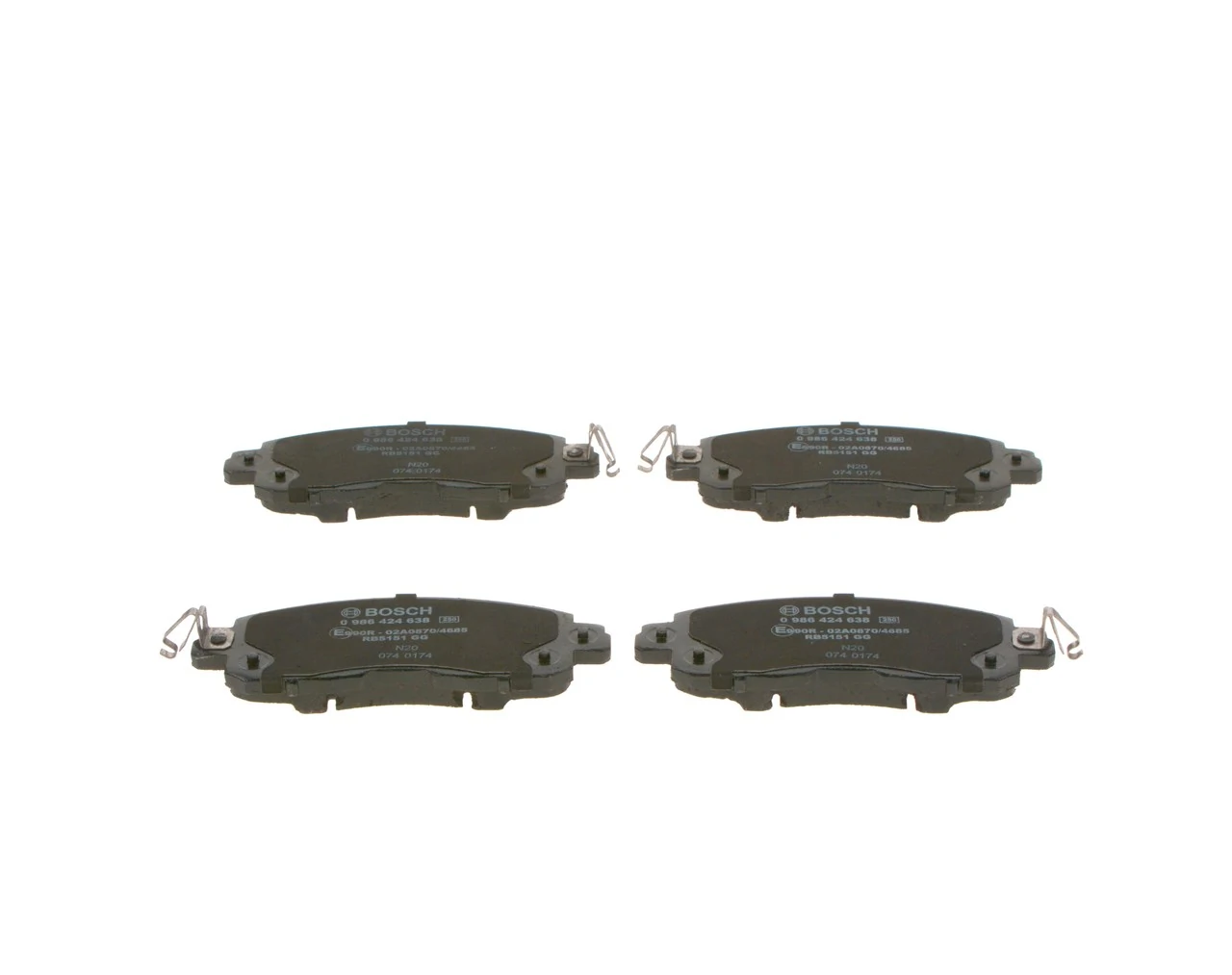 BOSCH 0 986 424 638 — Колодки гальмівні дискові