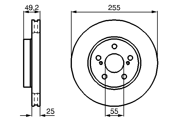 BOSCH 0 986 478 584 — Гальмівний диск