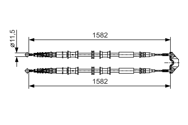 BOSCH 1 987 482 138 — Трос ручного гальма