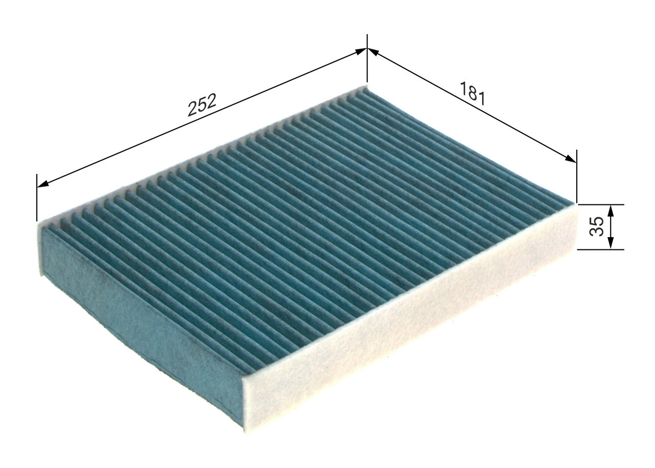 Filtre, air de l'habitacle BOSCH 0 986 628 557