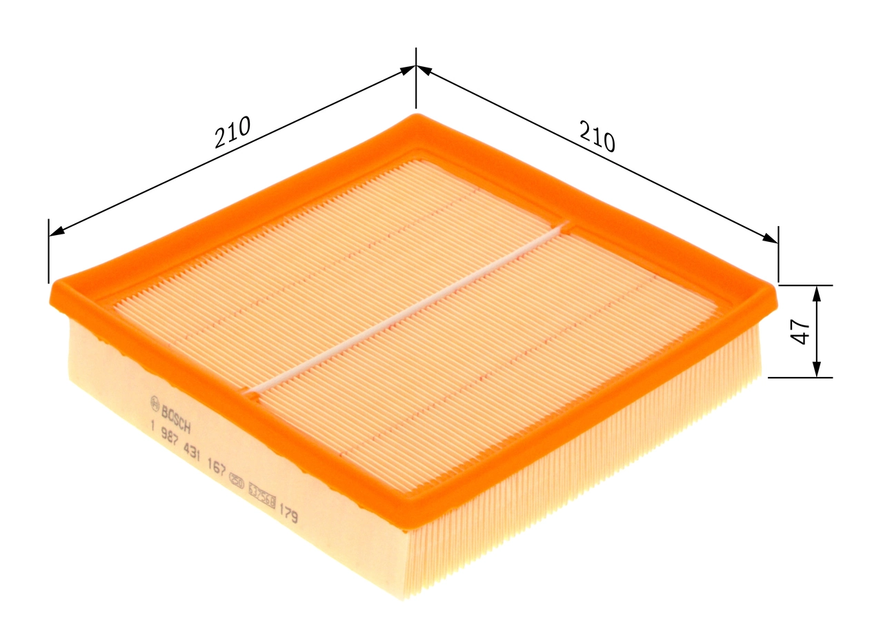 Filtre, air de l'habitacle BOSCH 1 987 431 167