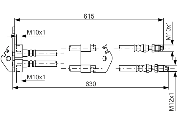 Flexible de frein BOSCH 1 987 481 806