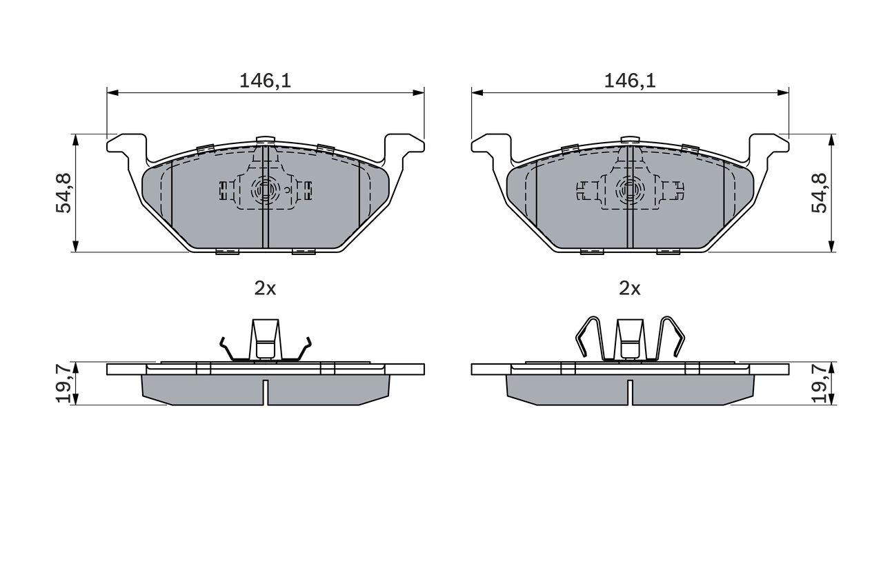 Kit de plaquettes de frein, frein à disque BOSCH 0 986 494 925