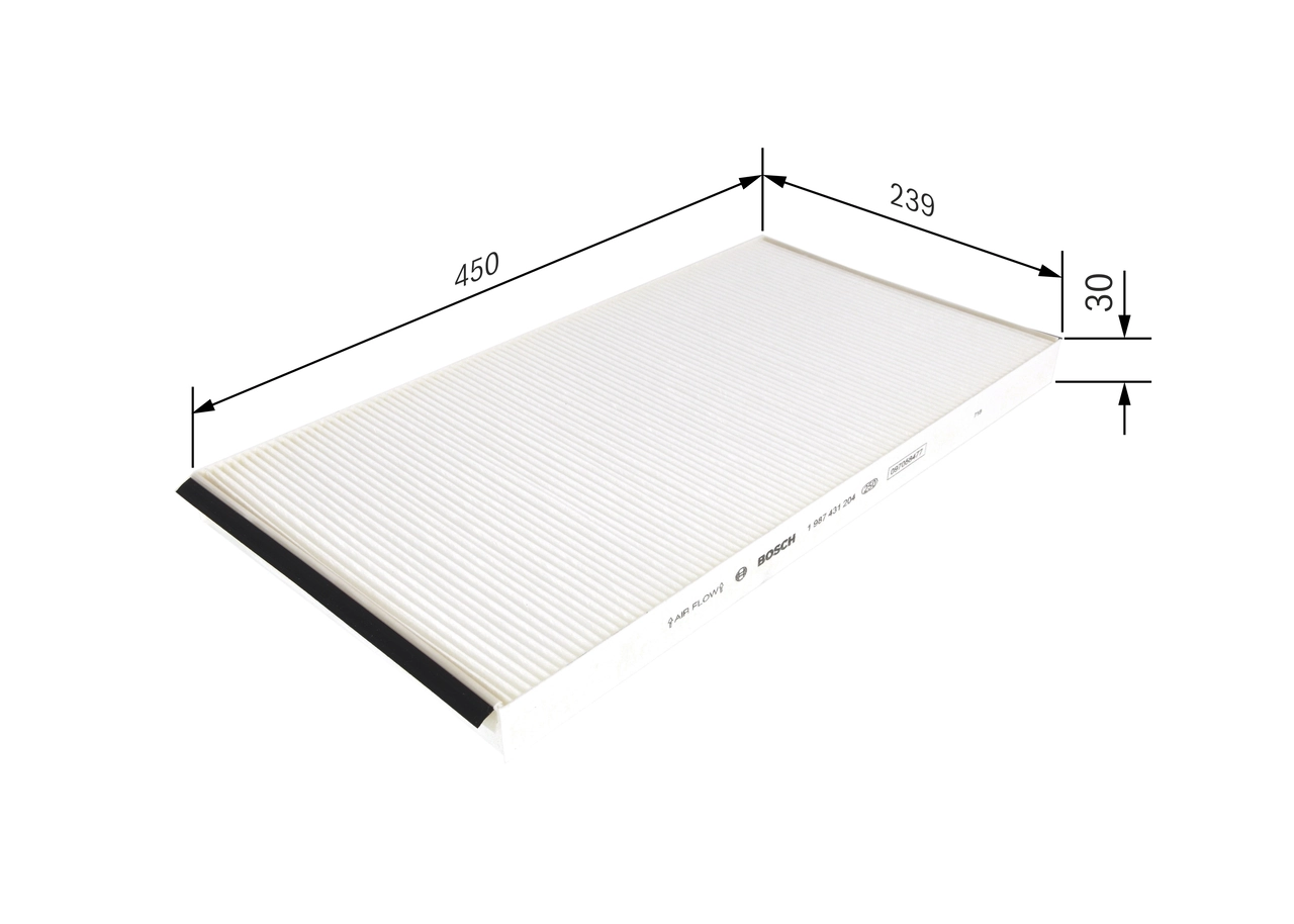 Filtre, air de l'habitacle BOSCH 1 987 431 204