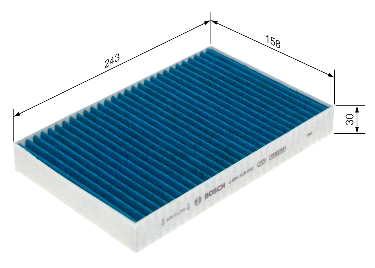 Filtre, air de l'habitacle BOSCH 0 986 628 592