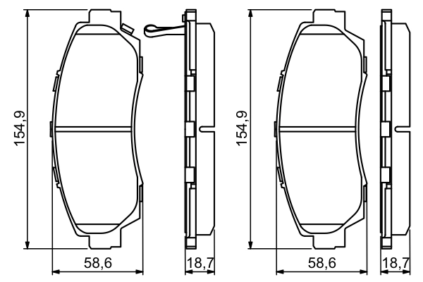BOSCH 0 986 494 308 — Колодки гальмівні дискові