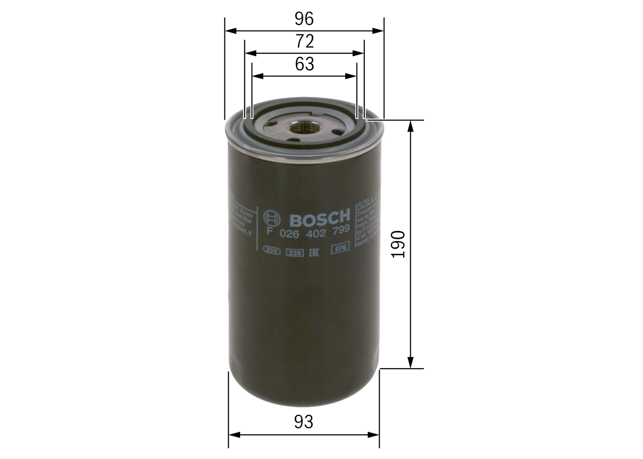 Filtre à carburant BOSCH F 026 402 799