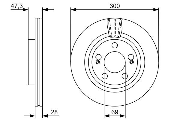 Disque de frein BOSCH 0 986 479 537