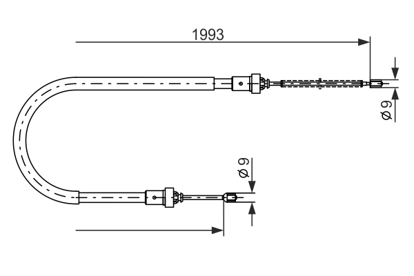 BOSCH 1 987 482 233 — Трос ручного гальма