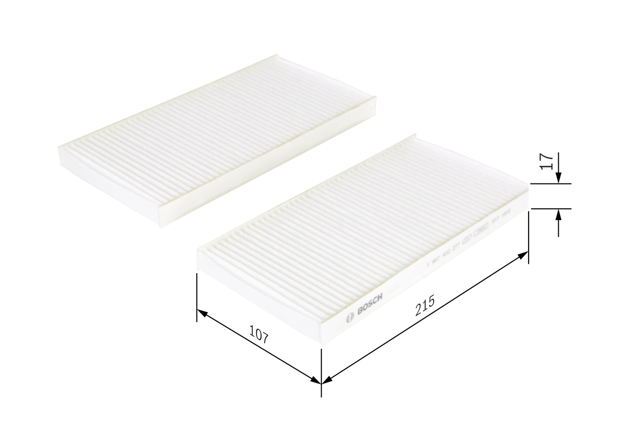 Filtre, air de l'habitacle BOSCH 1 987 432 277