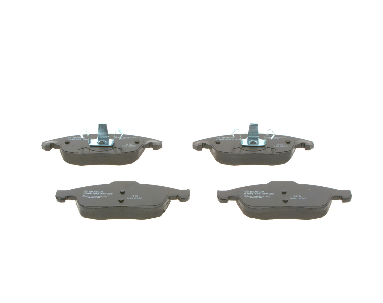 BOSCH 0 986 495 258 — Колодка гальм. диск. CITROEN C4 передн. (вир-во Bosch)