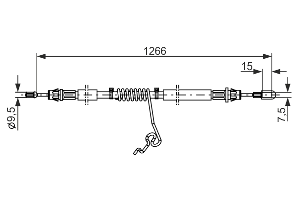 BOSCH 1 987 482 281 — Трос ручного гальма