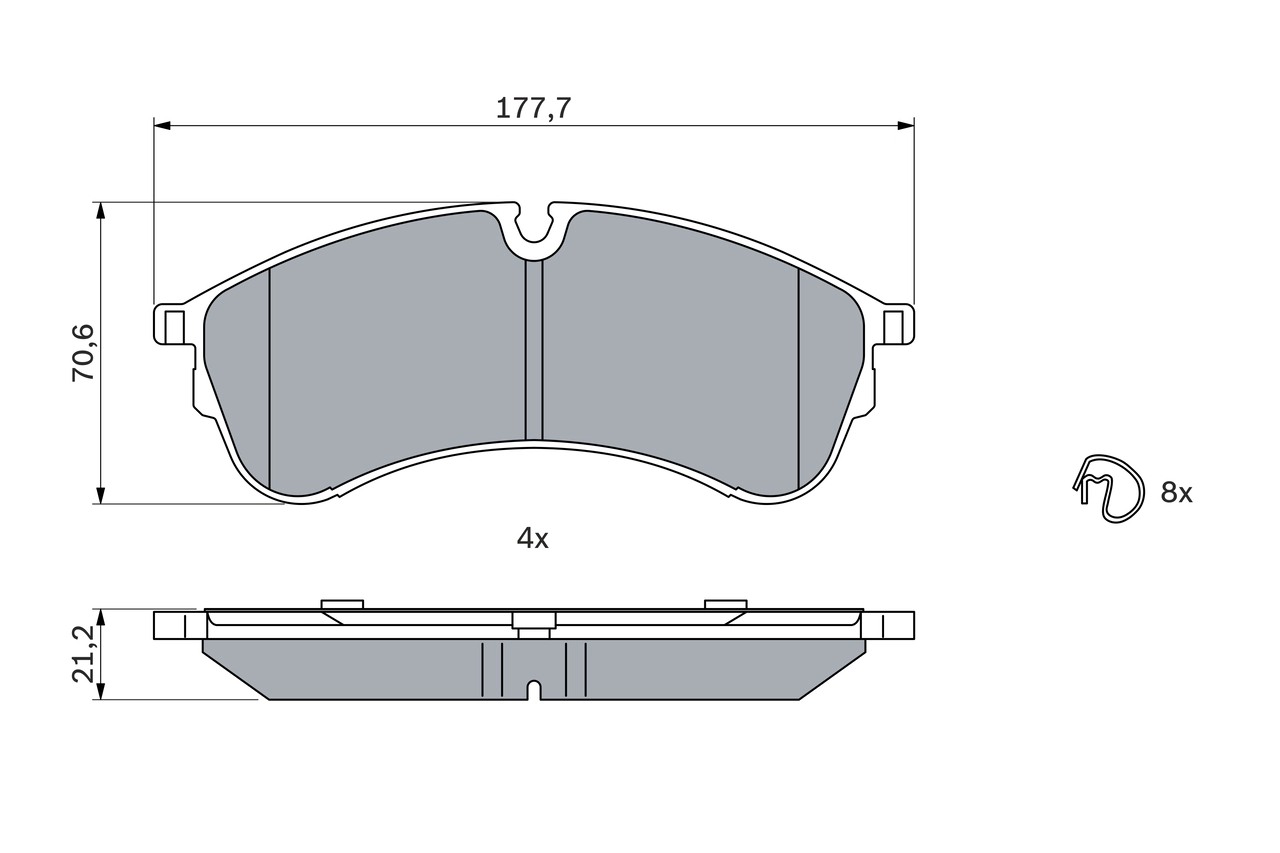 Kit de plaquettes de frein, frein à disque BOSCH 0 986 424 930