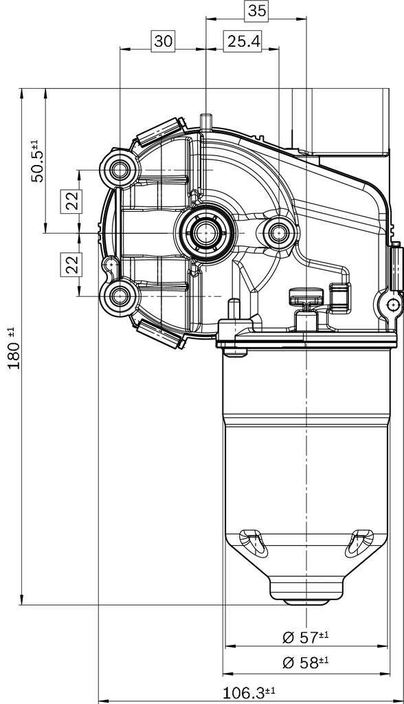 Moteur d'essuie-glace BOSCH 0 390 243 611