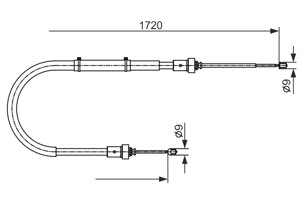 BOSCH 1 987 482 411 — Трос ручного гальма