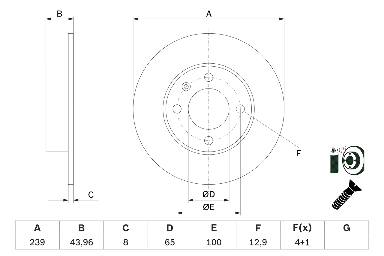 Disque de frein BOSCH 0 986 479 V90